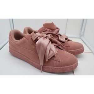 Puma Suede Heart Satin II Women's Casual Pink Sneakers 364084 03 Women's Size 8